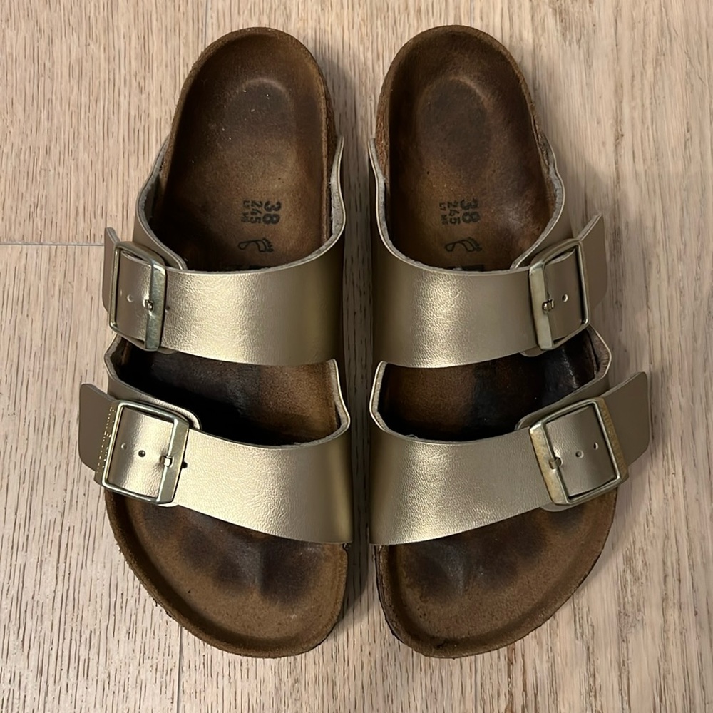 Birkenstocks Gold Metallic